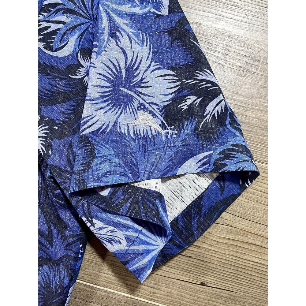 Tommy Bahama Hawaiian Villanova Embroidered Button Down Short Sleeve Shirt XXL - Picture 9 of 13